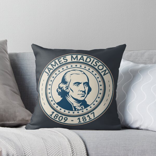 Item preview, James Madison US President Illustration Badge designed and sold by KrisSidDesigns.