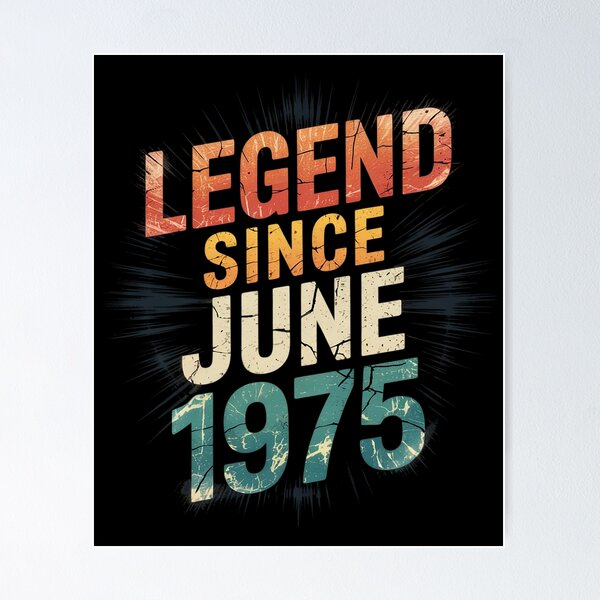 Item preview, Legend Since June 1975 50th Birthday 50 Year Old Men Women  designed and sold by KonstanKoraner.