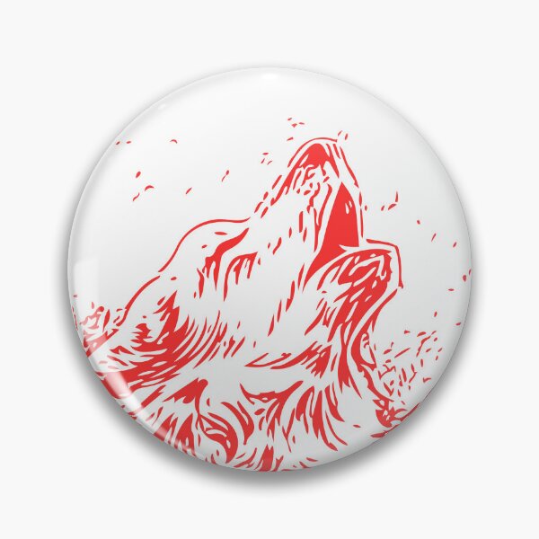 Item preview, Howling Wolf in Crimson Moon designed and sold by 1/2 Stickers.