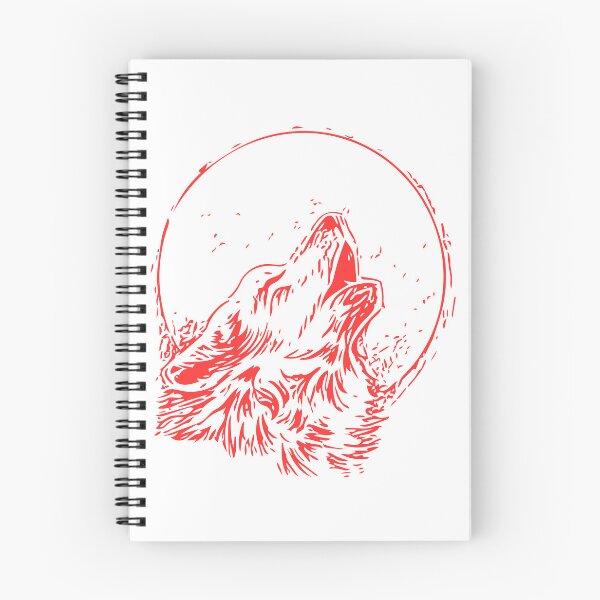 Artikelvorschau, Heulender Wolf im purpurnen Mond entworfen und verkauft von 1/2 Stickers.