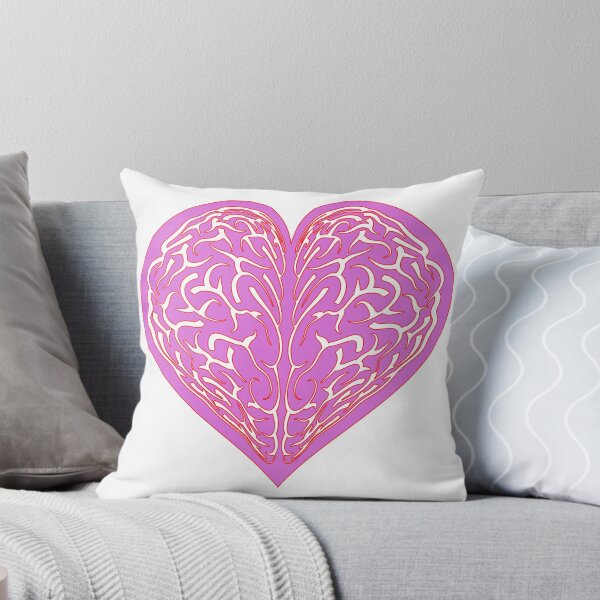Item preview, Pink Brain Heart Illustration - Minimalist Anatomical Vector Art designed and sold by Keltoi-art.