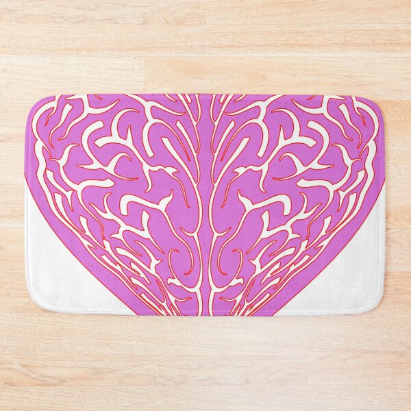 Item preview, Pink Brain Heart Illustration - Minimalist Anatomical Vector Art designed and sold by Keltoi-art.