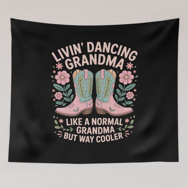 Item preview, Funny Line Dancing Grandma Cowgirl Boots Western designed and sold by tmerchtrends.