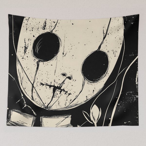 Item preview, Creepy Gothic Doll Face With Stitched Mouth designed and sold by Shoot-The-Moon.