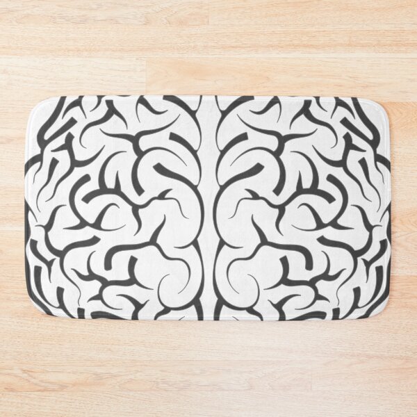 Item preview, Human Brain Vector Illustration - Minimalist Anatomy Black and White designed and sold by Keltoi-art.