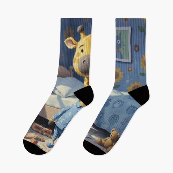 Item preview, Cute Giraffe in Pajamas – Bedtime Nursery Kids Room Illustration designed and sold by Pixel Pout.