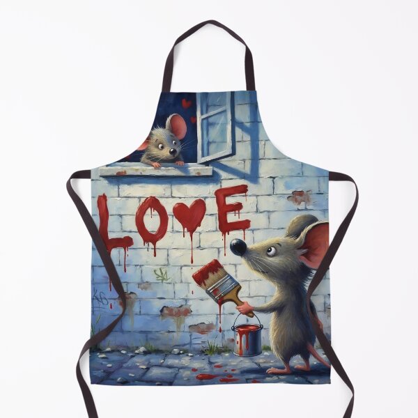 Item preview, Cute Love Mice Street Art – Romantic Graffiti Illustration designed and sold by Pixel Pout.