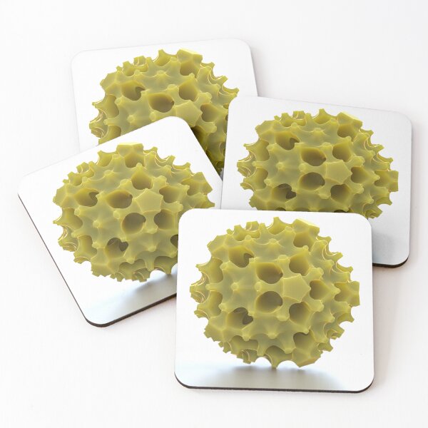 Item preview, Porous Abstract Sphere - Geometric Yellow 3D Render designed and sold by Keltoi-art.