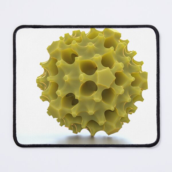 Item preview, Porous Abstract Sphere - Geometric Yellow 3D Render designed and sold by Keltoi-art.