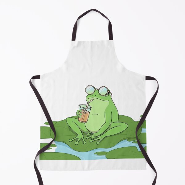 Item preview, Chill Frog With Coffee – Cute Cottagecore Pastel Design designed and sold by LegacyWave.