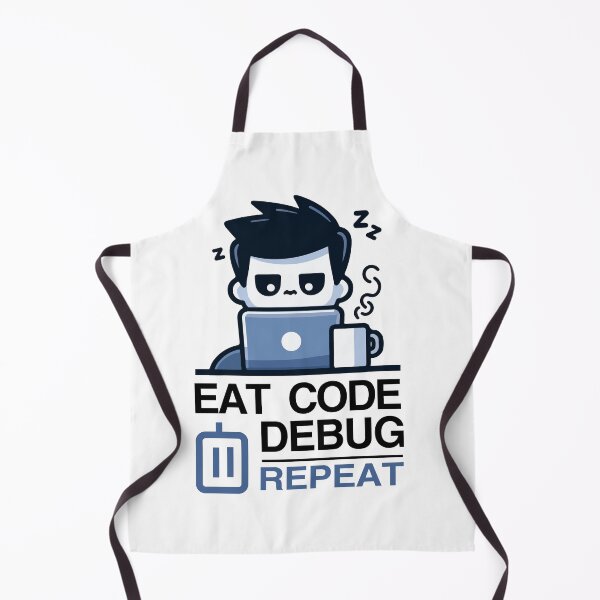 Item preview, Eat Code Debug Repeat – Funny Programmer Cartoon Coding Life Design designed and sold by Design-Pro-21.