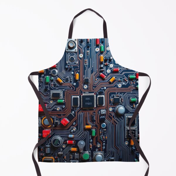 Item preview, vintage circuit board pattern  designed and sold by veryarticulated.