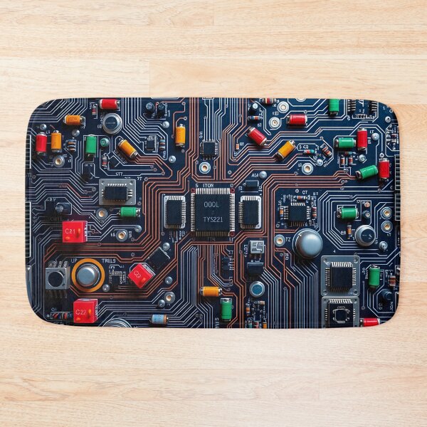 Item preview, vintage circuit board pattern  designed and sold by veryarticulated.