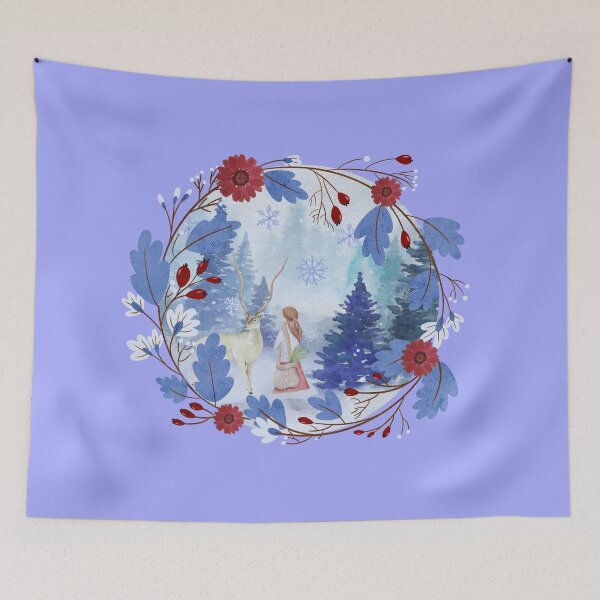 Item preview, Fairytale Floral Christmas Wreath Winter Forest designed and sold by AnnaJ96@.