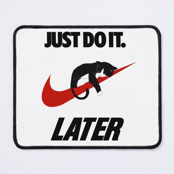 Item preview, LAZY CAT Just Do It, Later! Parody Logo designed and sold by Holy Coast Threads (Formerly ChristianFlower).