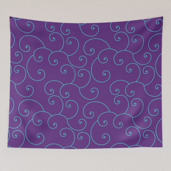 Item preview, Purple Fantasy Vines Bohemian Swirls - Art Deco Swirl Pattern designed and sold by Angela Dow.