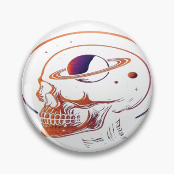 Item preview, Cosmic Skull Art  2 – Neon Space Illustration with Saturn and Retro Glow designed and sold by FernandsOficial.