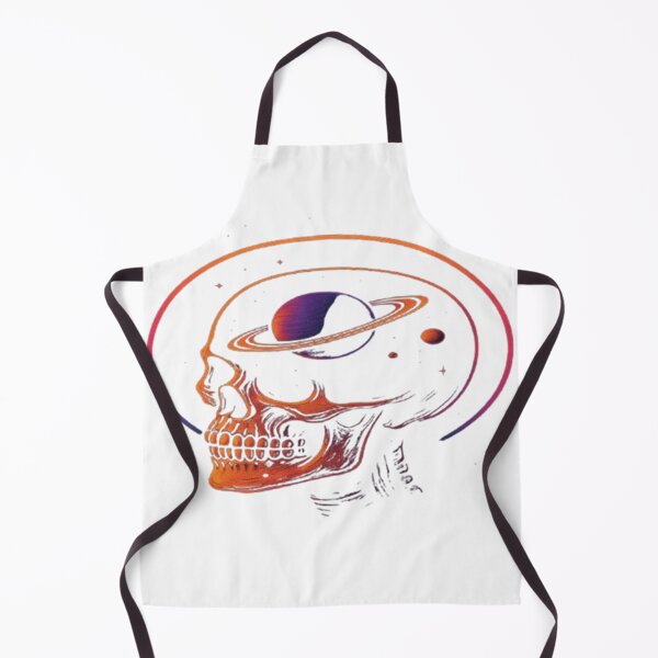 Item preview, Cosmic Skull Art  2 – Neon Space Illustration with Saturn and Retro Glow designed and sold by FernandsOficial.