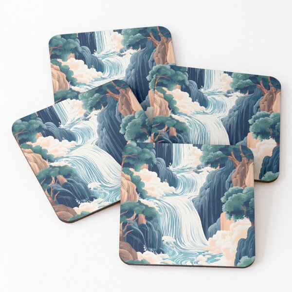 Item preview, Vintage Waterfall Serenity Poster designed and sold by STTrillionTEES.