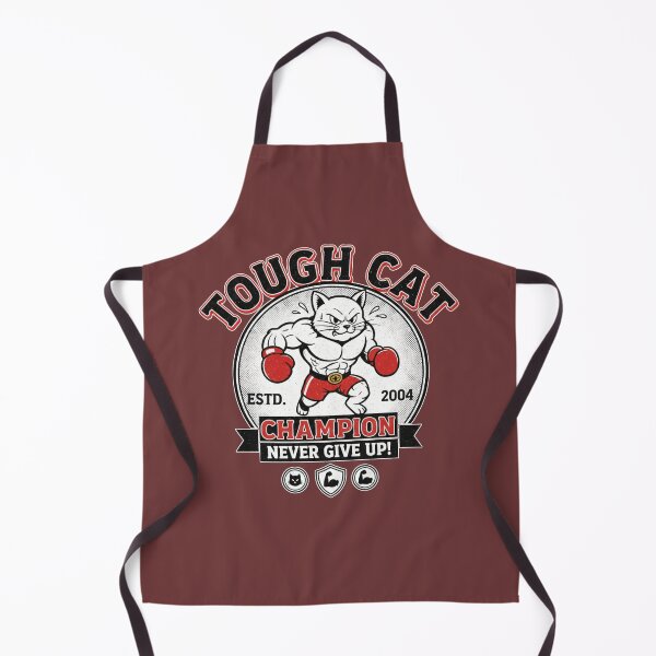 Item preview, Tough Cat Champion - Never Give Up Boxing Fitness Motivation designed and sold by AwesomeBeyondLimits.