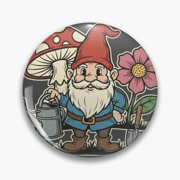 Item preview, Garden Guardian Bloom & Grow - Vintage Gnome Gardener Art designed and sold by AwesomeBeyondLimits.