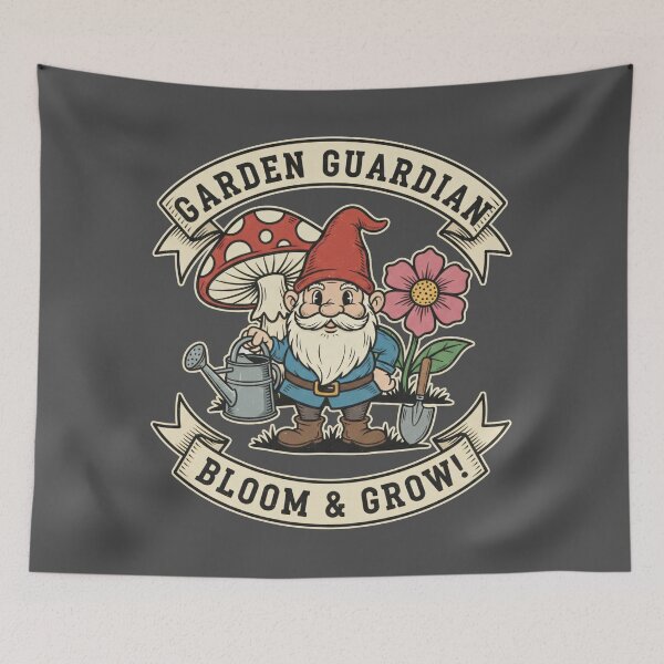 Item preview, Garden Guardian Bloom & Grow - Vintage Gnome Gardener Art designed and sold by AwesomeBeyondLimits.