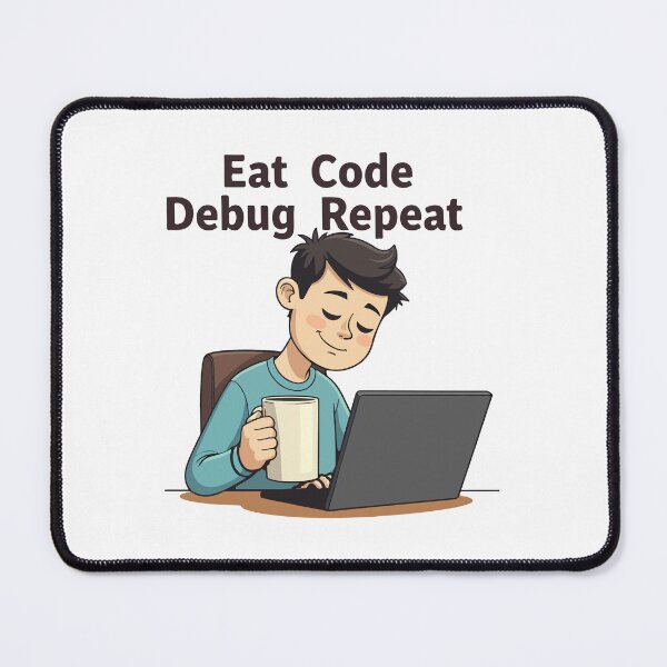 Item preview, Eat Code Debug Repeat – Programmer Quote Painting Style Coding Design designed and sold by Design-Pro-21.