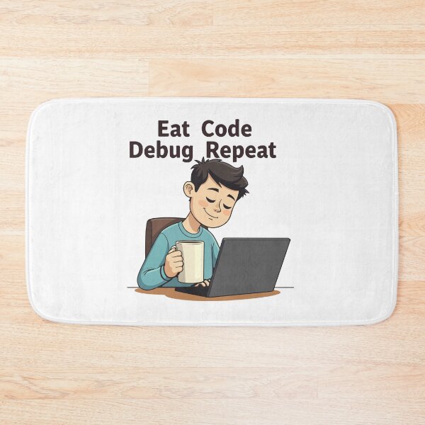 Item preview, Eat Code Debug Repeat – Programmer Quote Painting Style Coding Design designed and sold by Design-Pro-21.