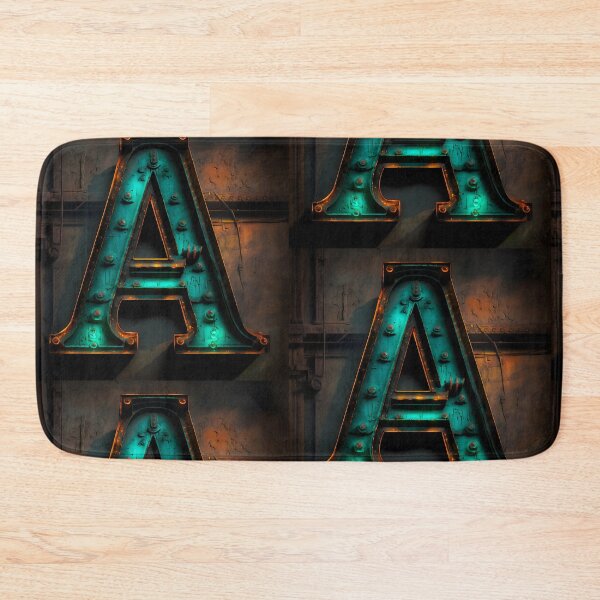 Item preview, A LETTER A IN IRON AND GREEN LIGHT designed and sold by infinitearte.