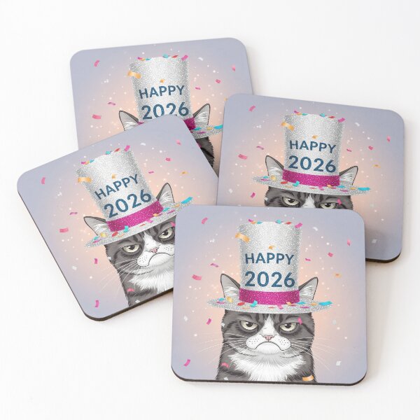 Item preview, Cat Wearing New Year 2026 Hat designed and sold by PetJoyPrintsCO.