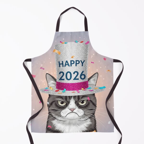 Item preview, Cat Wearing New Year 2026 Hat designed and sold by PetJoyPrintsCO.