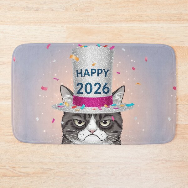 Item preview, Cat Wearing New Year 2026 Hat designed and sold by PetJoyPrintsCO.