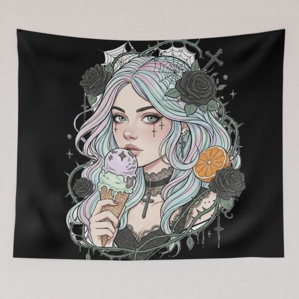 Item preview, Copy of Crystallized Orange Cake Gothic Girl designed and sold by Ecosetereos.