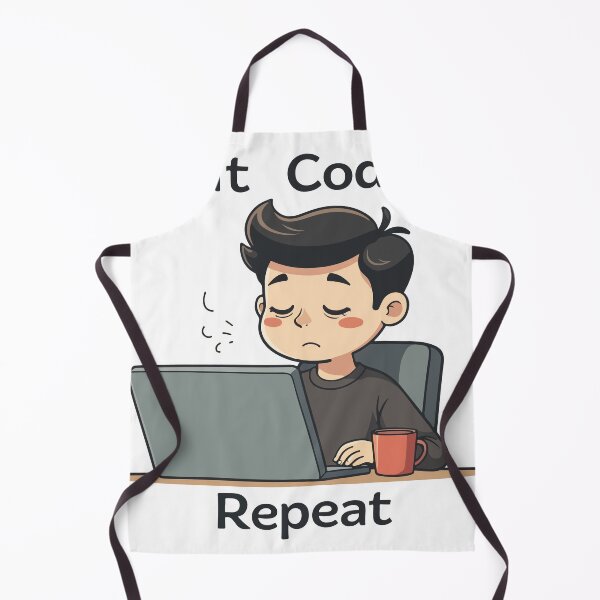 Item preview, Eat Code Repeat Programmer T-Shirt – Funny Coding Quote Tee for Developers & Coders designed and sold by Design-Pro-21.