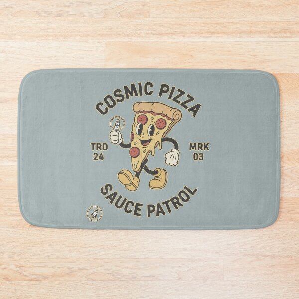 Item preview, Cosmic Pizza Sauce Patrol - Retro Mascot Food Cartoon designed and sold by AwesomeBeyondLimits.