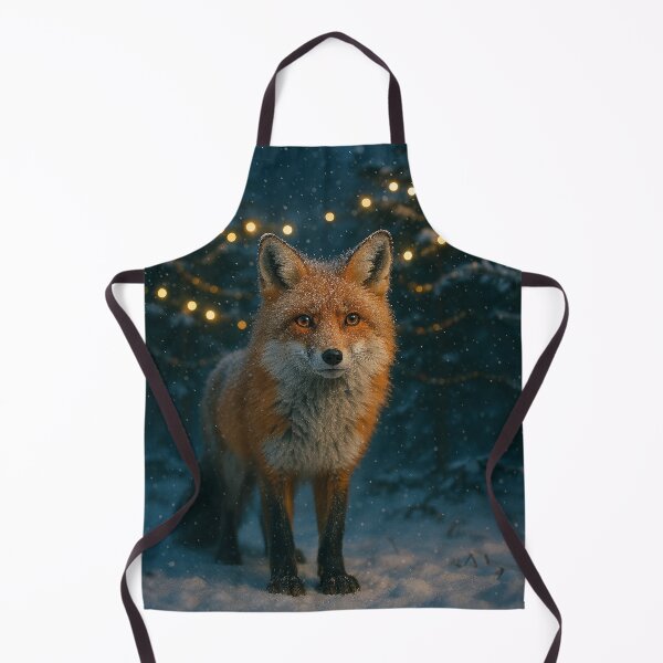 Item preview, Snow Fox under Christmas Lights designed and sold by Sartawsky.