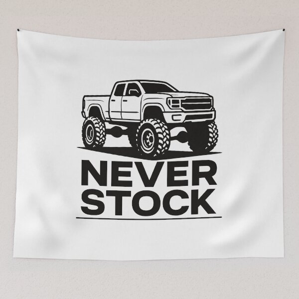 Item preview, Never Stock – Lifted Truck Off-Road Build Design for Truck Enthusiasts designed and sold by SnappyPNG.