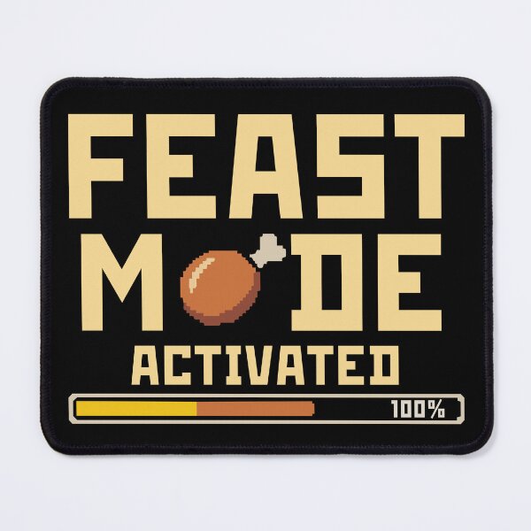 Item preview, Feast Mode Activated – Pixel Turkey Gamer Thanksgiving designed and sold by Lora Art.