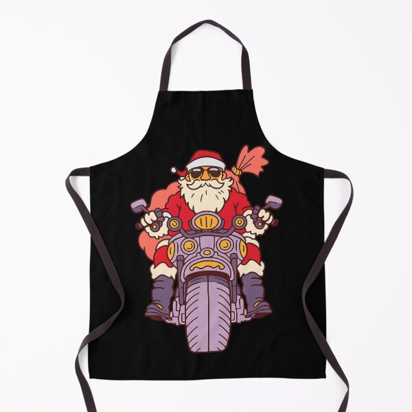 Item preview, Cool Santa Riding Motorcycle Christmas Biker Claus Holiday Gift Illustration designed and sold by DrawHandArt.