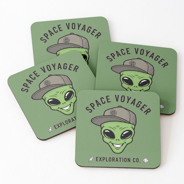 Item preview, Space Voyager Exploration Co. - Cool Green Alien with Cap designed and sold by AwesomeBeyondLimits.