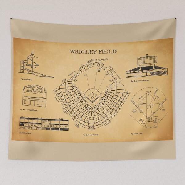 Item preview, Wrigley Field (Aged Parchment) designed and sold by BGALAXY.