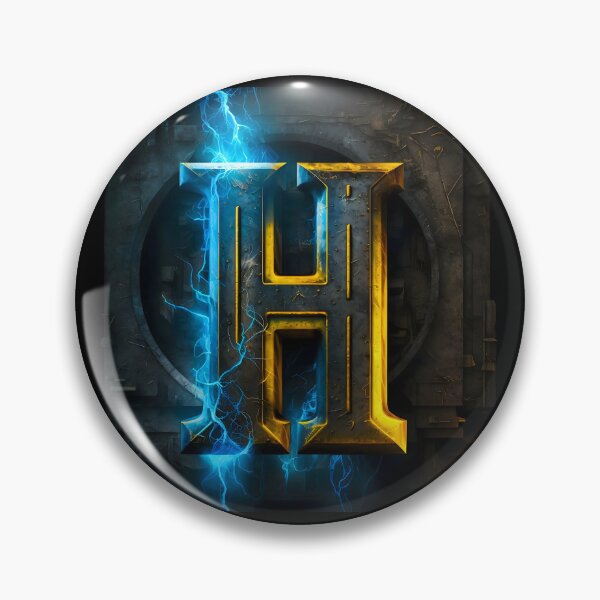 Item preview, A LETTER H MADE OF IRON AND YELLOW LIGHT designed and sold by infinitearte.
