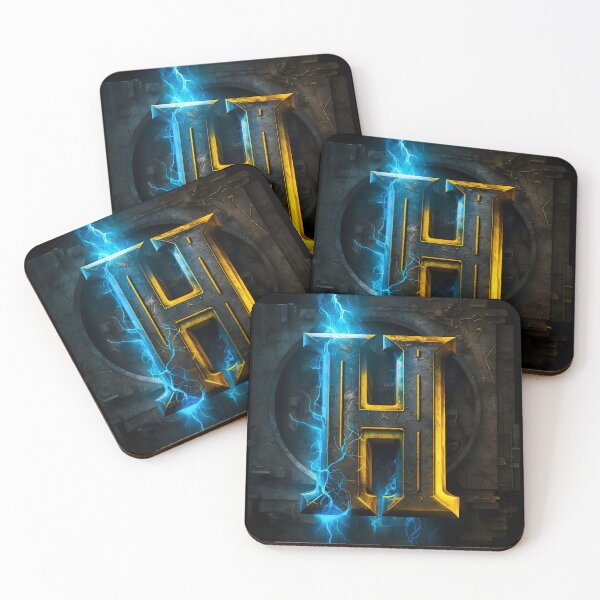 Item preview, A LETTER H MADE OF IRON AND YELLOW LIGHT designed and sold by infinitearte.