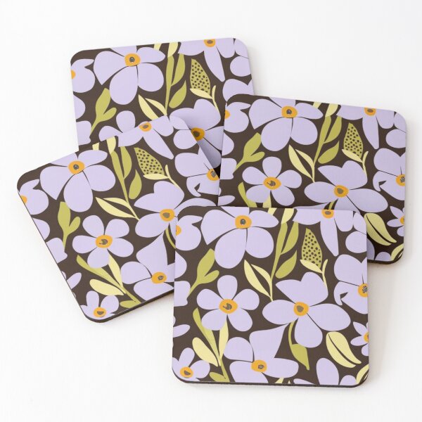 Item preview, painting, conceptual art, vivid, fashion,Vector seamless pattern with small nice purple flowers on transparent background. designed and sold by gulka8.