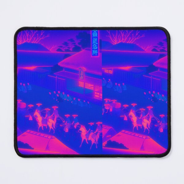 Item preview, Neon Samurai Riders: Night Arrival at Omori Station designed and sold by Neo-Ukiyo-Wave.