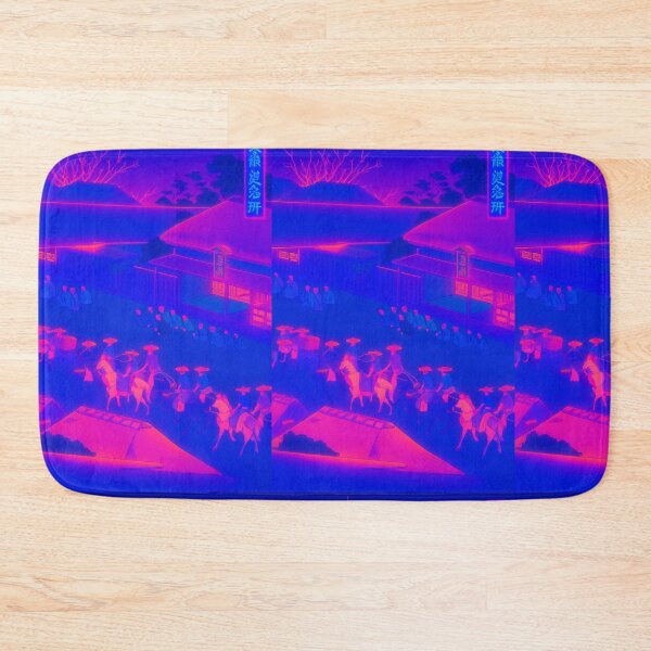 Item preview, Neon Samurai Riders: Night Arrival at Omori Station designed and sold by Neo-Ukiyo-Wave.