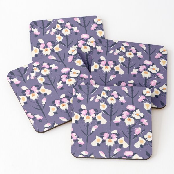 Item preview, painting, conceptual art, vivid, fashion,Vector seamless pattern with small nice purple flowers on transparent background. designed and sold by gulka8.