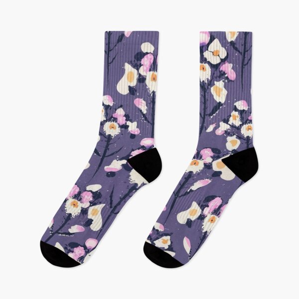Item preview, painting, conceptual art, vivid, fashion,Vector seamless pattern with small nice purple flowers on transparent background. designed and sold by gulka8.