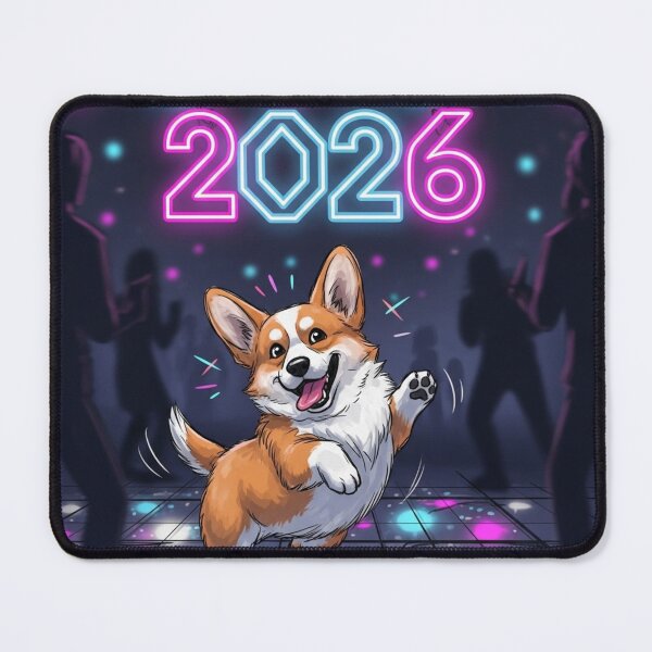 Item preview, Corgi Dancing at 2026 Party designed and sold by PetJoyPrintsCO.