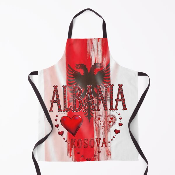 Item preview, Albania Kosova Love – Double-Headed Eagle Heart Design designed and sold by kimkosovo.